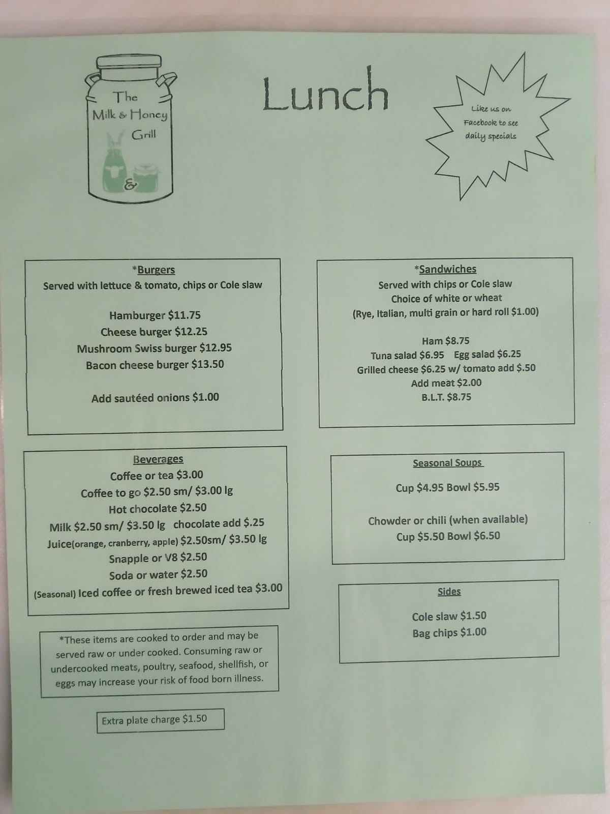 Lunch Menu